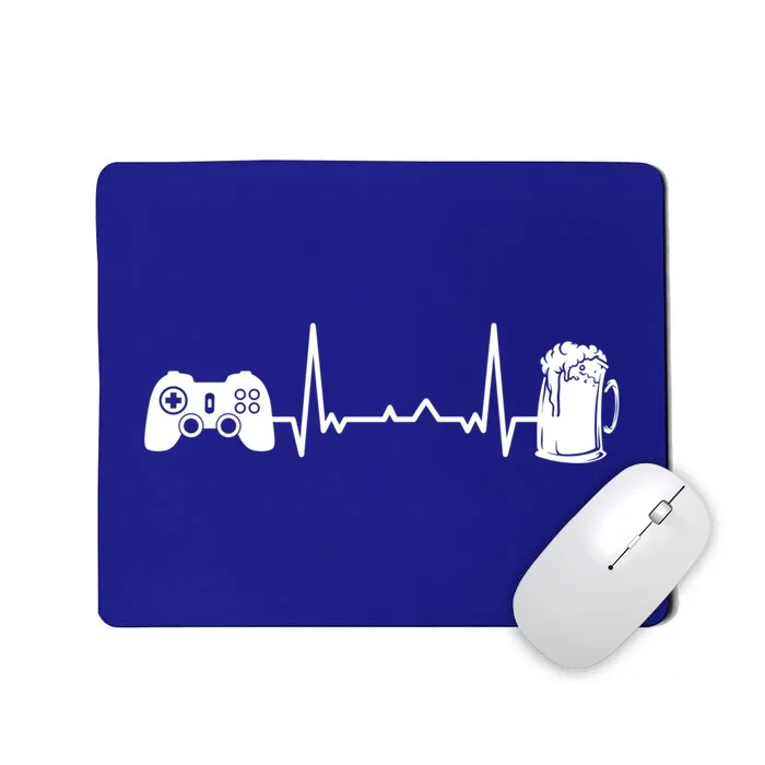 Funny Gamer Gift Heartbeat Ekg Gaming Nerd Video Games Cute Gift Mousepad