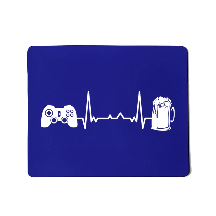 Funny Gamer Gift Heartbeat Ekg Gaming Nerd Video Games Cute Gift Mousepad