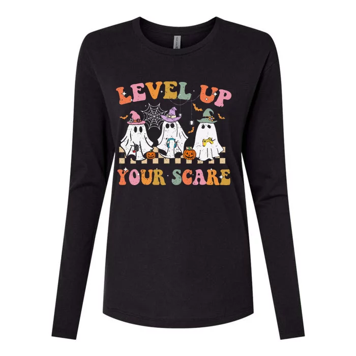 Funny Gamer Ghost For Video Game Lovers Halloween Gaming Womens Cotton Relaxed Long Sleeve T-Shirt