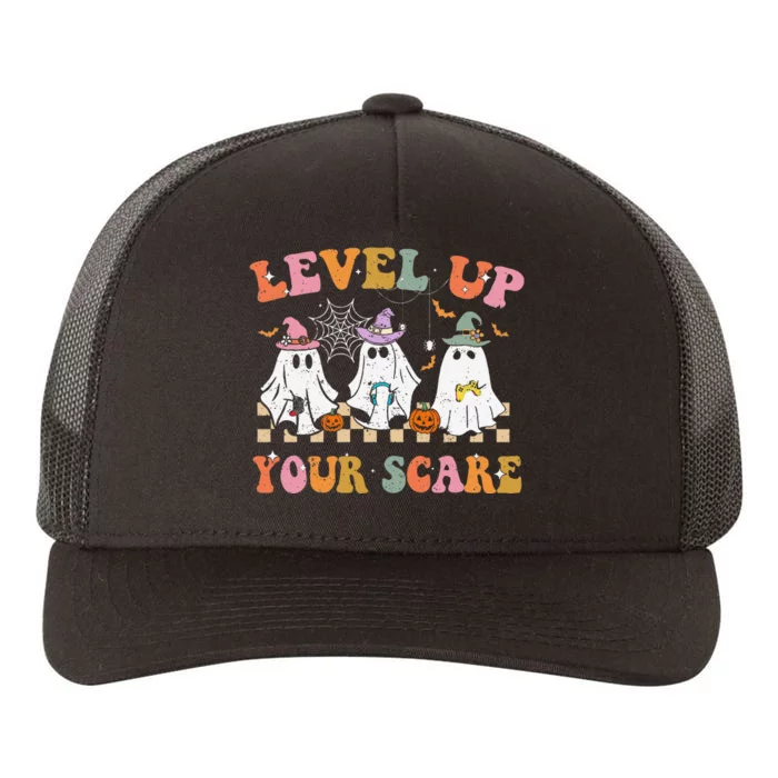 Funny Gamer Ghost For Video Game Lovers Halloween Gaming Yupoong Adult 5-Panel Trucker Hat