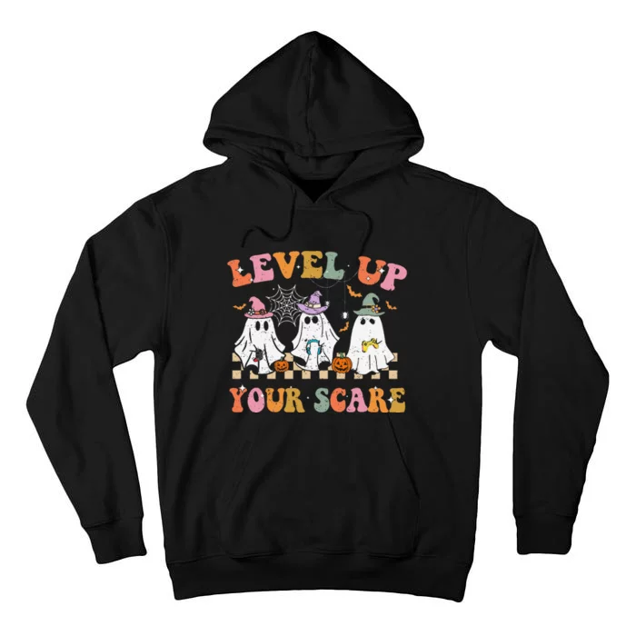 Funny Gamer Ghost For Video Game Lovers Halloween Gaming Tall Hoodie