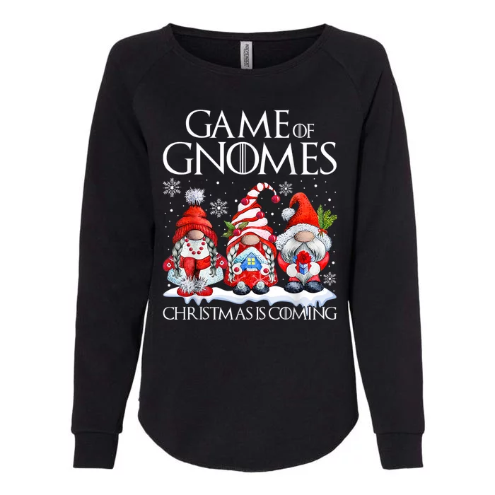 Funny Game Gnomes Christmas Is Coming Xmas Pajama Womens California Wash Sweatshirt