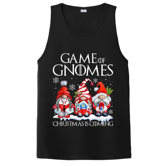 Funny Game Gnomes Christmas Is Coming Xmas Pajama Performance Tank