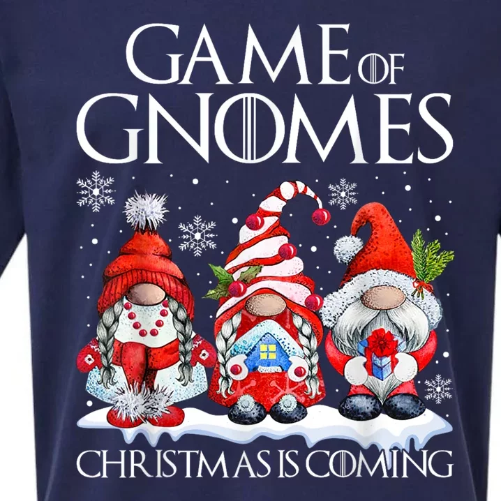 Funny Game Gnomes Christmas Is Coming Xmas Pajama Sueded Cloud Jersey T-Shirt