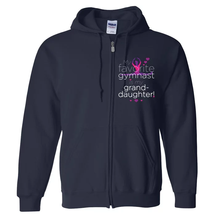 Favorite Gymnast Grandma For Women Gymnastics Grandma Full Zip Hoodie