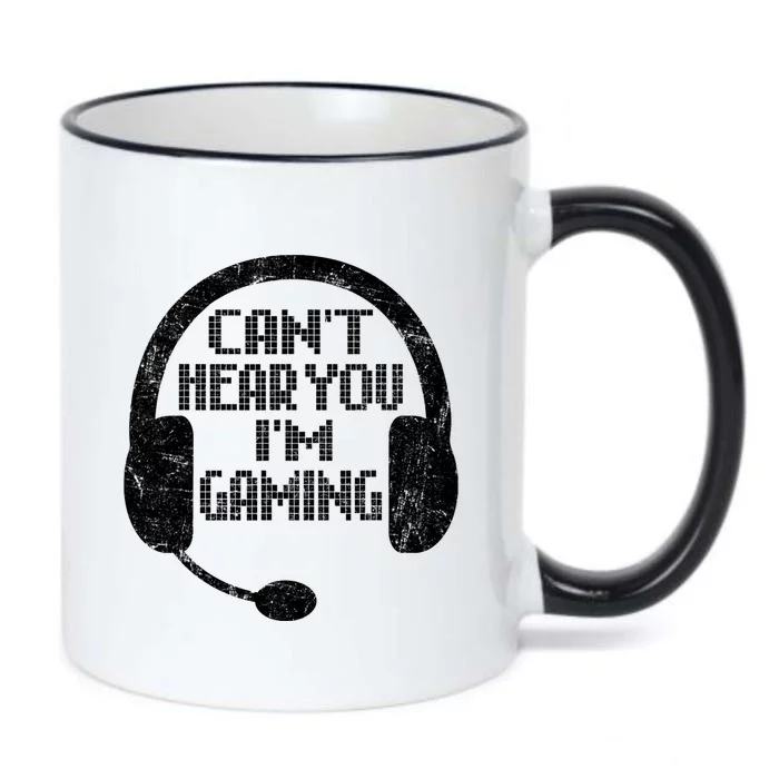 Funny Gamer Gift Headset Can't Hear You I'm Gaming Gift Black Color Changing Mug