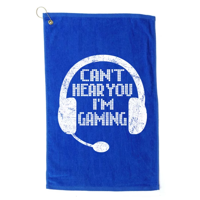 Funny Gamer Gift Headset Can't Hear You I'm Gaming Gift Platinum Collection Golf Towel