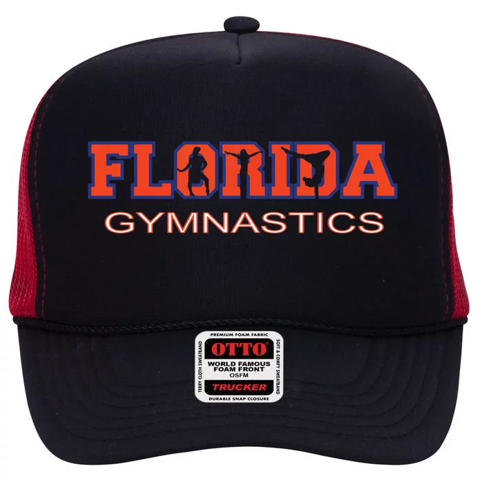 Florida Gymnastics Girl Tumbling Gear Gymnast Aerobic Dance High Crown Mesh Trucker Hat