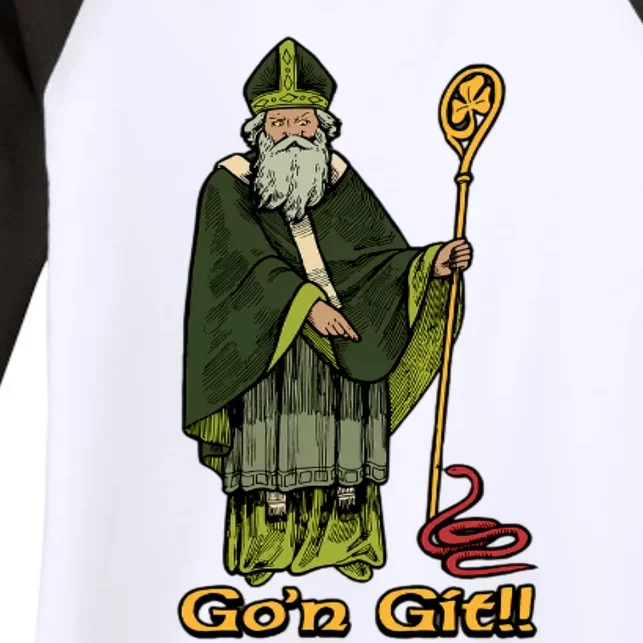 Funny GoN Git St Patrick Women's Tri-Blend 3/4-Sleeve Raglan Shirt