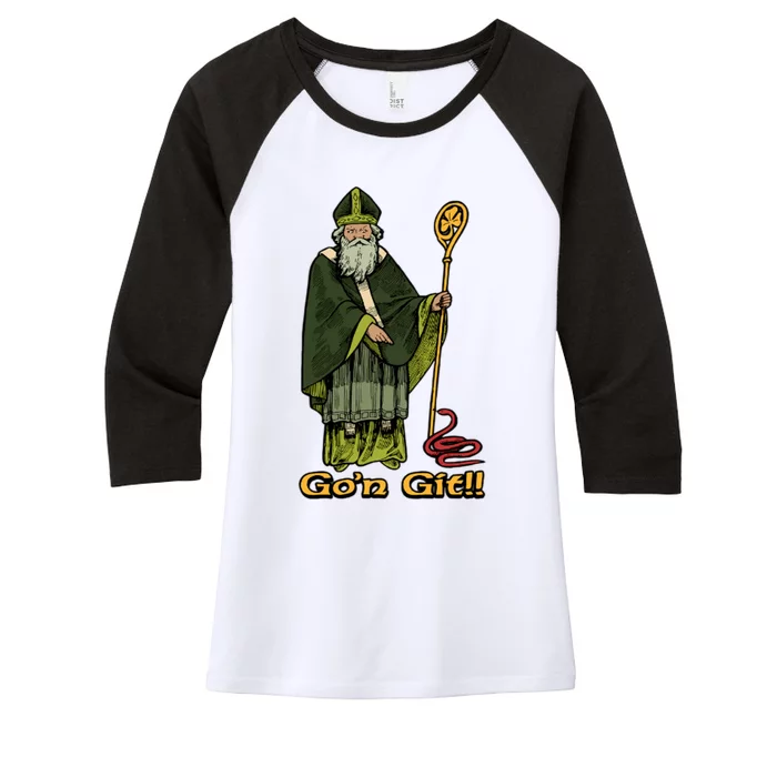 Funny GoN Git St Patrick Women's Tri-Blend 3/4-Sleeve Raglan Shirt