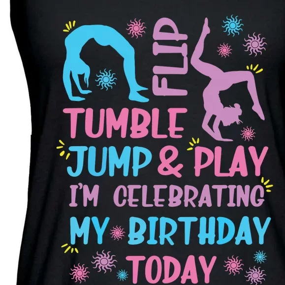 Funny Girl Gymnastics Birthday Themed Party Gift Women Ladies Essential Flowy Tank