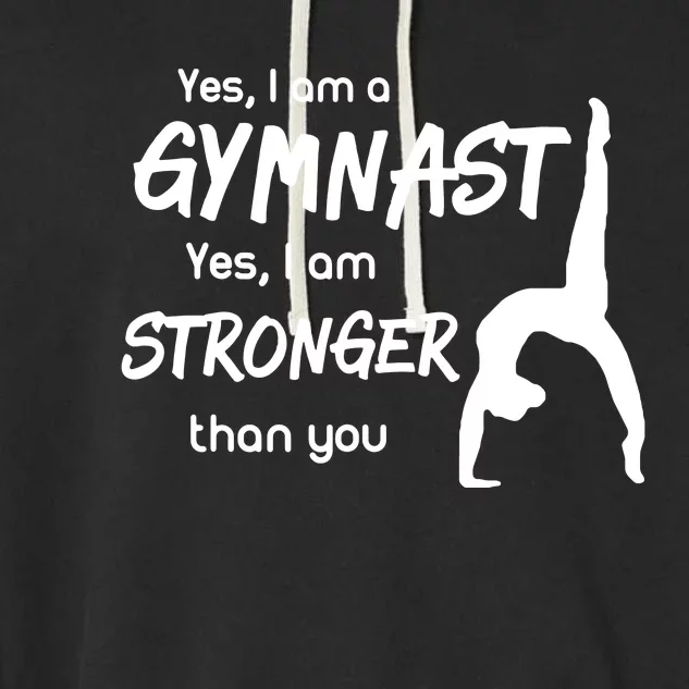 Funny Gymnastics Girl Gymnast Garment-Dyed Fleece Hoodie