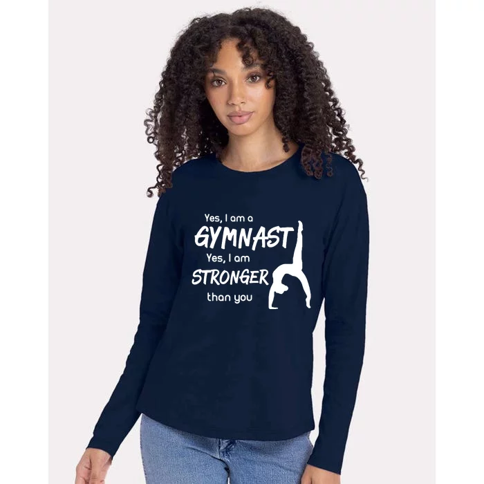 Funny Gymnastics Girl Gymnast Womens Cotton Relaxed Long Sleeve T-Shirt