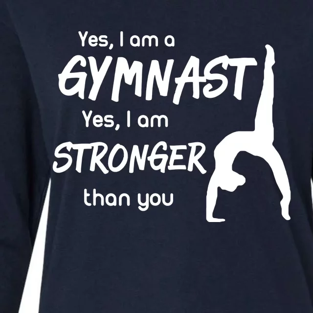 Funny Gymnastics Girl Gymnast Womens Cotton Relaxed Long Sleeve T-Shirt