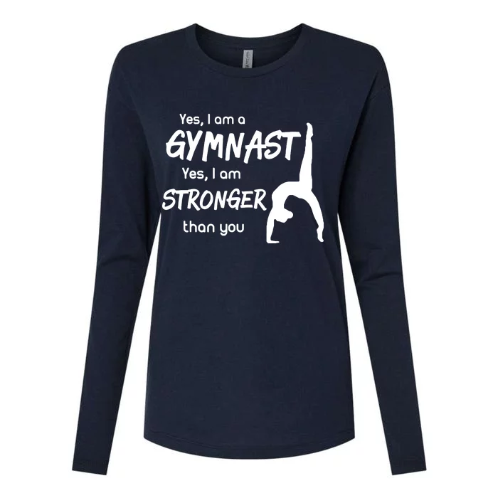 Funny Gymnastics Girl Gymnast Womens Cotton Relaxed Long Sleeve T-Shirt