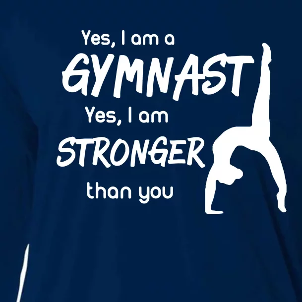 Funny Gymnastics Girl Gymnast Cooling Performance Long Sleeve Crew