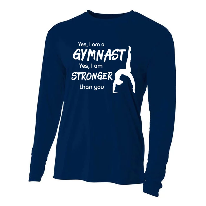 Funny Gymnastics Girl Gymnast Cooling Performance Long Sleeve Crew