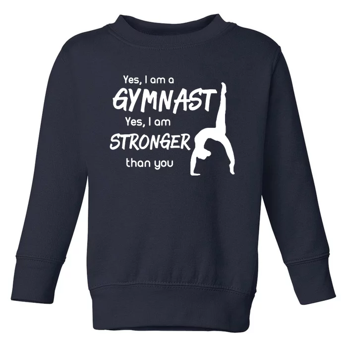 Funny Gymnastics Girl Gymnast Toddler Sweatshirt