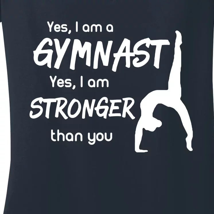 Funny Gymnastics Girl Gymnast Women's V-Neck T-Shirt