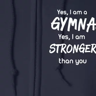 Funny Gymnastics Girl Gymnast Full Zip Hoodie