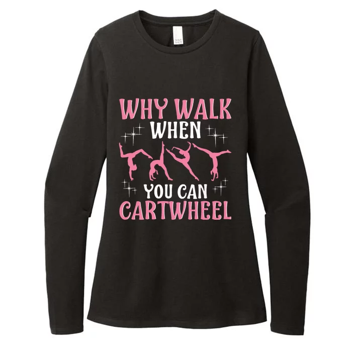 Funny Gymnastics Gymnast Gift For Girl Women Cool Cartwheel Womens CVC Long Sleeve Shirt