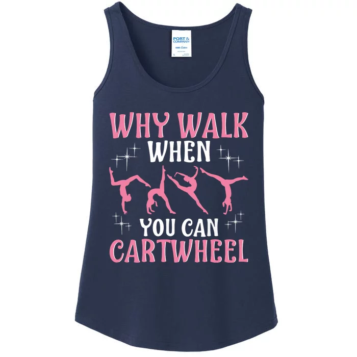 Funny Gymnastics Gymnast Gift For Girl Women Cool Cartwheel Ladies Essential Tank