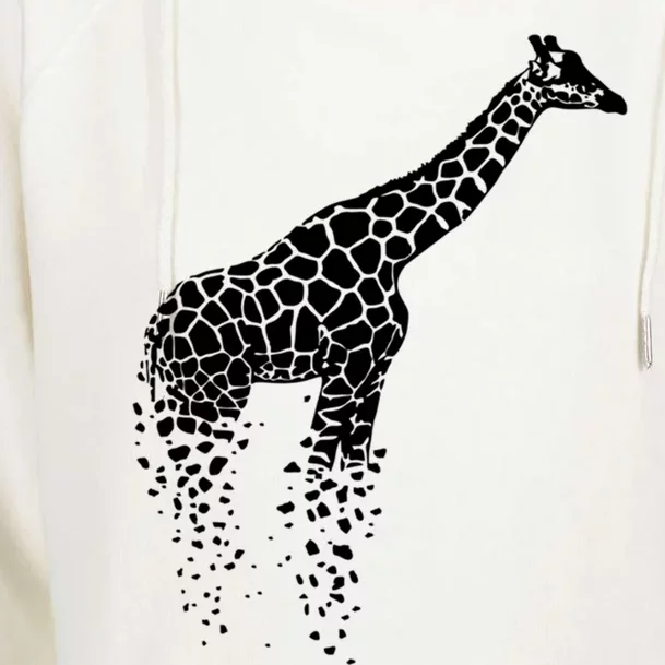 Funny Giraffe Gift Zoo Animal Giraffe Lover Gift Giraffe Print Gift Womens Funnel Neck Pullover Hood