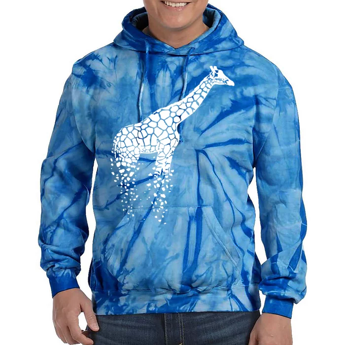 Funny Giraffe Gift Zoo Animal Giraffe Lover Gift Giraffe Print Gift Tie Dye Hoodie