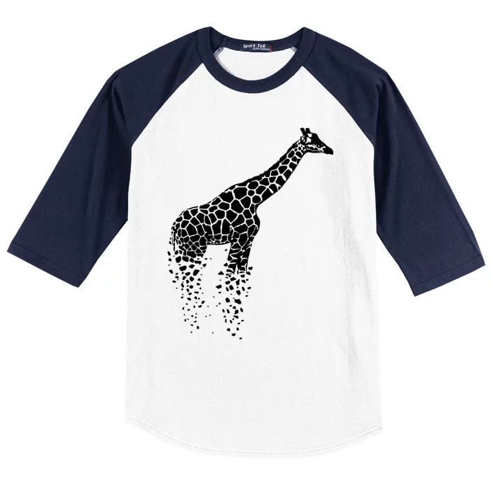 Funny Giraffe Gift Zoo Animal Giraffe Lover Gift Giraffe Print Gift Baseball Sleeve Shirt