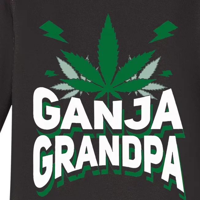 Funny Ganja Grandpa Weed Marijuana Baby Long Sleeve Bodysuit