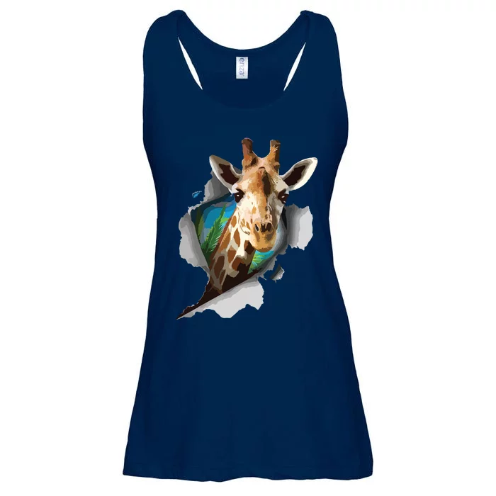 Funny Giraffe, Giraffe Lover Ladies Essential Flowy Tank