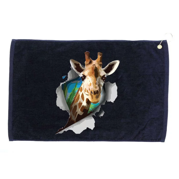 Funny Giraffe, Giraffe Lover Grommeted Golf Towel