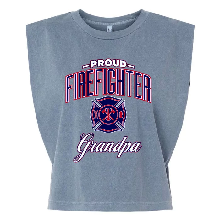 Firefighter Grandpa Gift Garment-Dyed Women's Muscle Tee