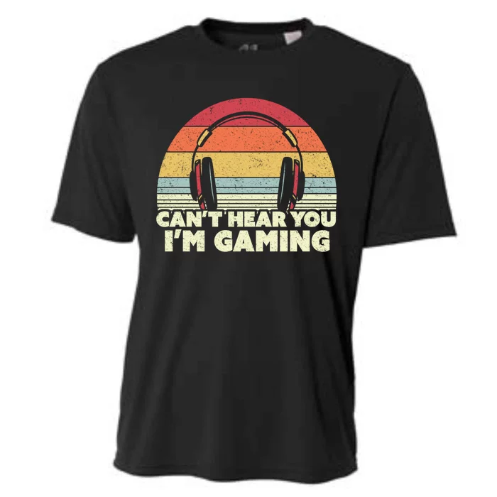 Funny Gamer Gift Idea Can't Hear You I'm Gaming Gift Cooling Performance Crew T-Shirt