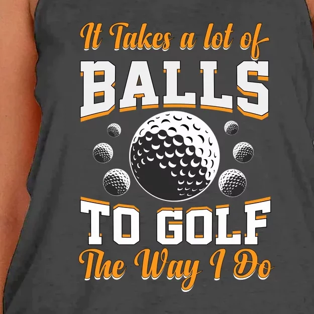 Funny Golf Gift For Golfer Women's Knotted Racerback Tank