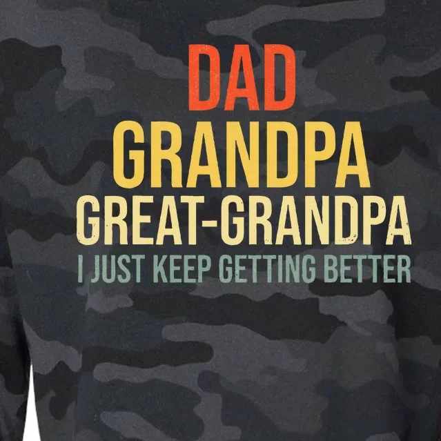 Funny Great Grandpa for Fathers Day Cropped Pullover Crew