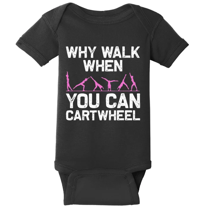 Funny Gymnastics Gymnast Gift For  Cool Cartwheel Baby Bodysuit