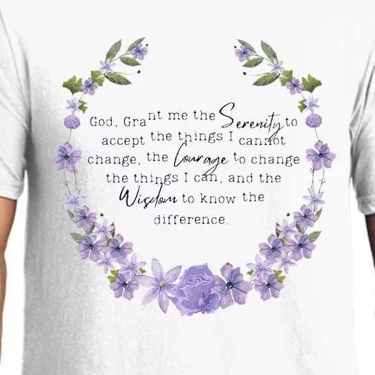 Floral God Grant Me The Serenity Prayer Spiritu Pajama Set