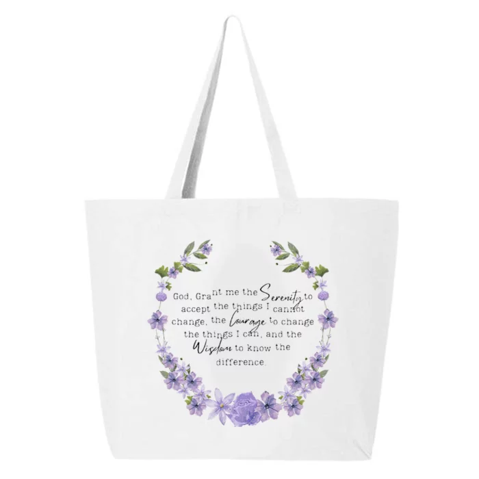 Floral God Grant Me The Serenity Prayer Spiritu 25L Jumbo Tote