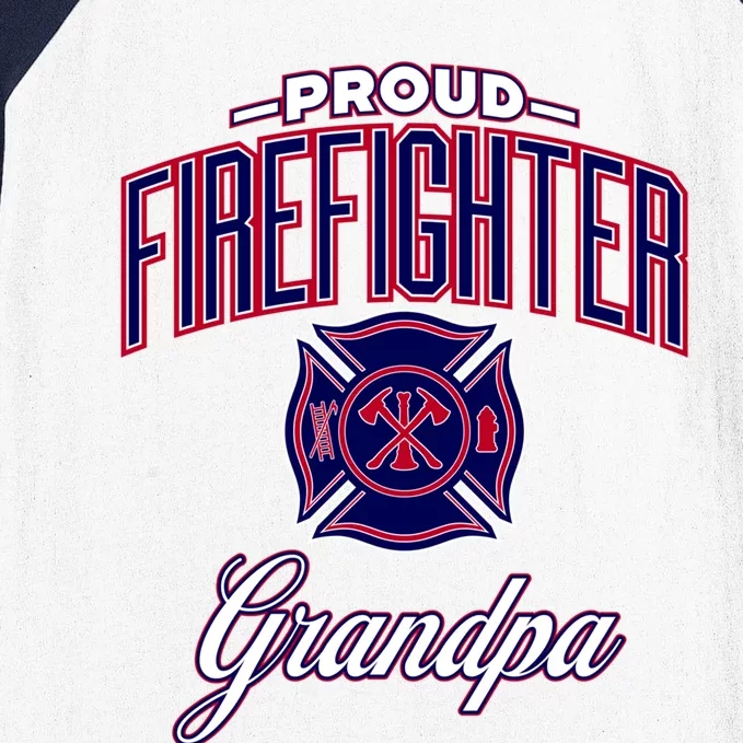 Firefighter Grandpa Gift Baseball Sleeve Shirt