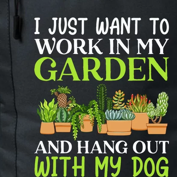 Funny Gardener Gardening Garden Enthusiast And Dog Lover Daily Commute Backpack