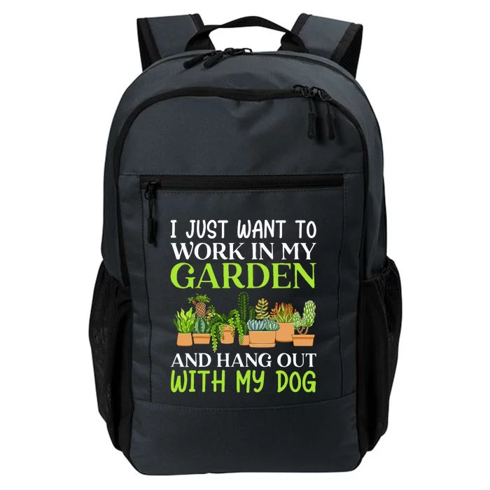 Funny Gardener Gardening Garden Enthusiast And Dog Lover Daily Commute Backpack