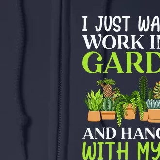 Funny Gardener Gardening Garden Enthusiast And Dog Lover Full Zip Hoodie