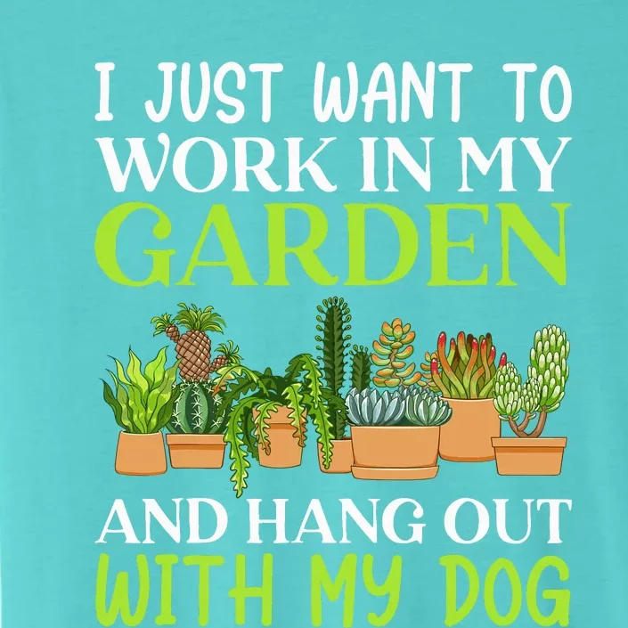 Funny Gardener Gardening Garden Enthusiast And Dog Lover ChromaSoft Performance T-Shirt