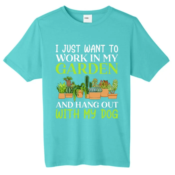 Funny Gardener Gardening Garden Enthusiast And Dog Lover ChromaSoft Performance T-Shirt