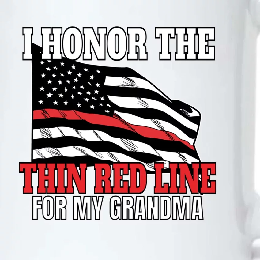 Firefighter Granddaughter Grandson Support Grandma Gift Black Color Changing Mug