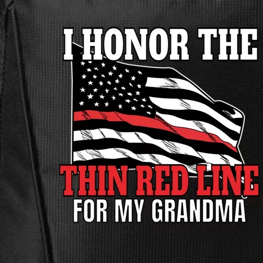 Firefighter Granddaughter Grandson Support Grandma Gift City Backpack