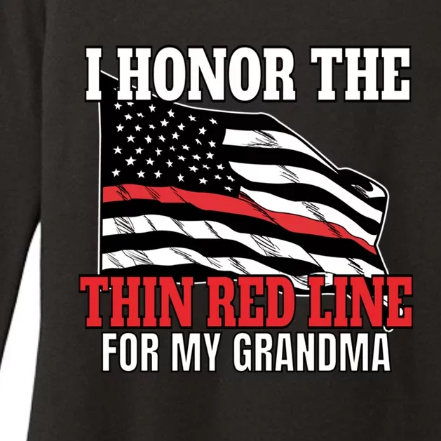 Firefighter Granddaughter Grandson Support Grandma Gift Womens CVC Long Sleeve Shirt