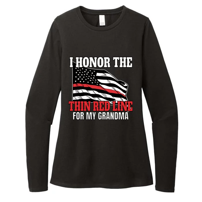 Firefighter Granddaughter Grandson Support Grandma Gift Womens CVC Long Sleeve Shirt