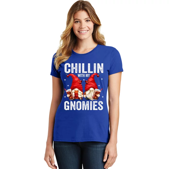 Funny Garden Gnomes For Cola Lovers Chillin With My Gnomies Meaningful Gift Women's T-Shirt